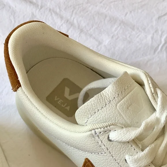 VEJA Campo Leather Sneakers White Cognac US8 - Picture 13 of 15